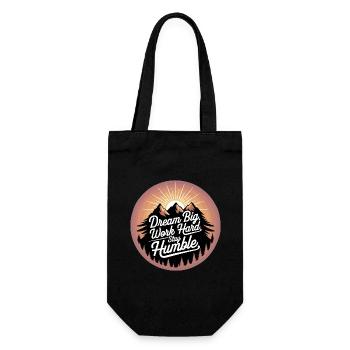 Dream Big, Work Hard, Stay Humble - Gift Bag for Bottles - black - Front