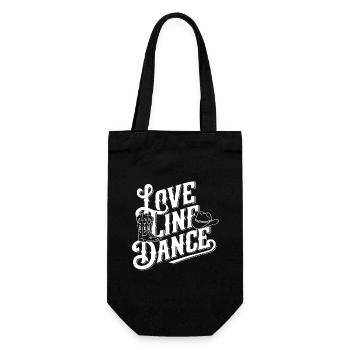 Love Line Dance ich liebe Line Dancing - Geschenkbeutel für Flaschen - Schwarz - Vorne
