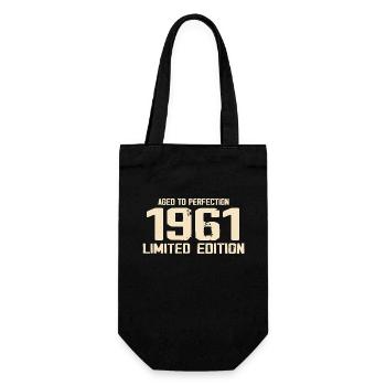1961 Limited edition 1961 Birthday 1961 Retro - Gift Bag for Bottles - black - Front