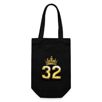 32 Number Krone - Gift Bag for Bottles - black - Front