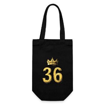 36 Number Crown - Gift Bag for Bottles - black - Front