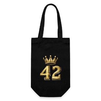 42 Number Krone - Gift Bag for Bottles - black - Front