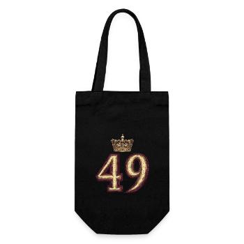 49 Number Krone - Gift Bag for Bottles - black - Front