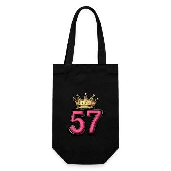 57 Number Crown - Gift Bag for Bottles - black - Front