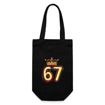 67 Number Krone - Gift Bag for Bottles - black - Front