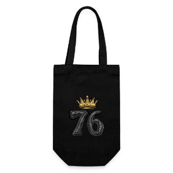 76 Number Krone - Gift Bag for Bottles - black - Front