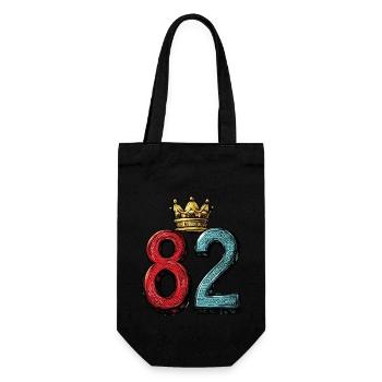 82 Number Krone - Gift Bag for Bottles - black - Front