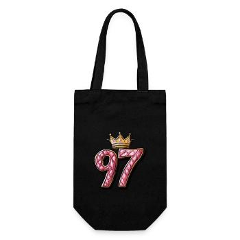 97 Number Krone - Gift Bag for Bottles - black - Front