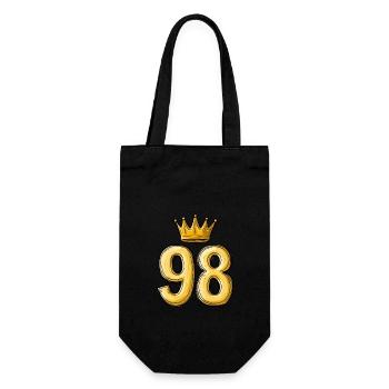 98 Number Krone - Gift Bag for Bottles - black - Front