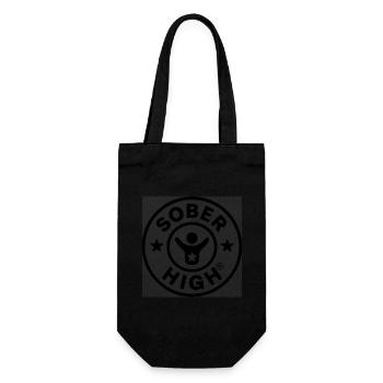 Sober High Emblem – Aufsteiger Logo - Geschenkbeutel für Flaschen - Schwarz - Vorne