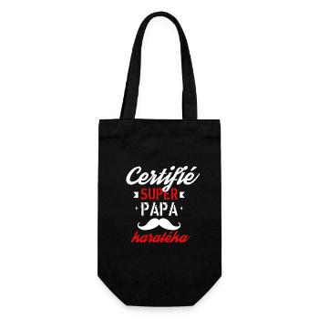 Certifié Super papa karatéka - Sac à bouteille - noir - Devant