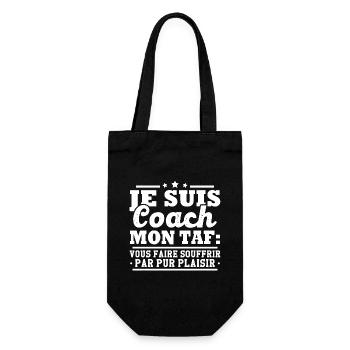 Je suis coach - humour cadeau sportif - Sac à bouteille - noir - Devant