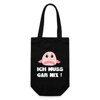 Blobfish Je n’ai rien à faire Dire des dictons drôles - Sac à bouteille - noir - Devant