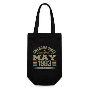 Jahrgang Mai 1983 Mai 1983 Jahrgang Mai 1983 Original - Geschenkbeutel für Flaschen - Schwarz - Vorne