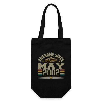 Vintage Mai 2002 Mai 2002 né en Mai 2002 Original - Sac à bouteille - noir - Devant