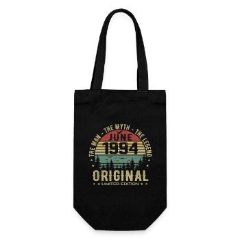1994 Juni 1994 Geburtstag Juni 1994 Juni Geschenk - Geschenkbeutel für Flaschen - Schwarz - Vorne