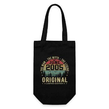 2005 June 2005 Birthday June 2005 June Gift - Gift Bag for Bottles - black - Front