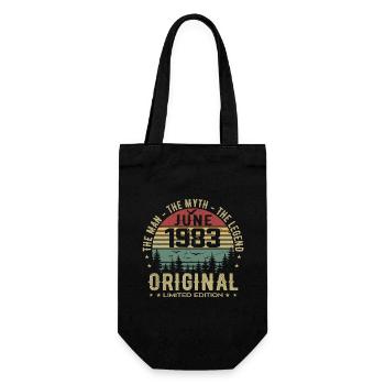 1983 Juin 1983 Anniversaire Juin 1983 Juin Cadeau - Sac à bouteille - noir - Devant