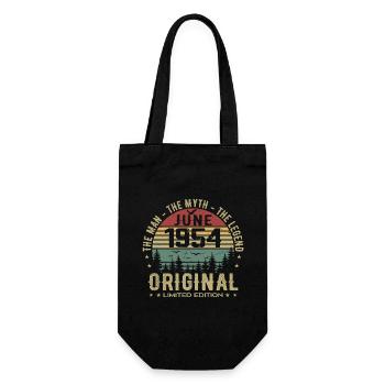 1954 Juin 1954 Anniversaire Juin 1954 Juin Cadeau - Sac à bouteille - noir - Devant