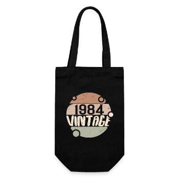 Jahrgang 1984 Retro Geschenke 1984 Jahrgang 1984 - Geschenkbeutel für Flaschen - Schwarz - Vorne