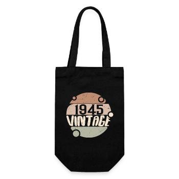 Vintage 1945 Retro Gifts 1945 Vintage 1945 - Gift Bag for Bottles - black - Front