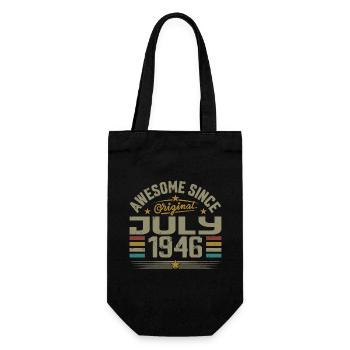Erbaut im Juli 1946 | Geschenk Juli 1946 - Geschenkbeutel für Flaschen - Schwarz - Vorne