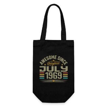 Baujahr Juli 1969 | Geschenk Juli 1969 - Geschenkbeutel für Flaschen - Schwarz - Vorne
