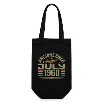 Construit en Juillet 1960 | Cadeau Juillet 1960 - Sac à bouteille - noir - Devant
