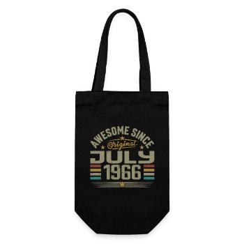 Baujahr Juli 1966 | Geschenk Juli 1966 - Geschenkbeutel für Flaschen - Schwarz - Vorne