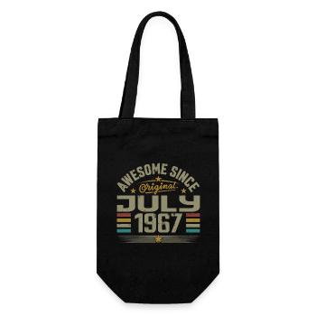 Baujahr Juli 1967 | Geschenk Juli 1967 - Geschenkbeutel für Flaschen - Schwarz - Vorne