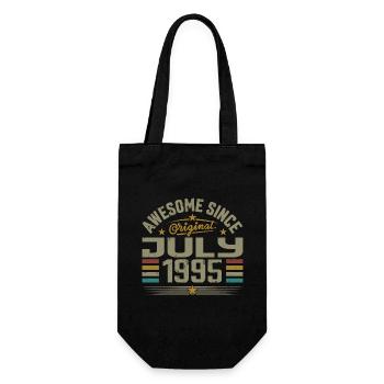Baujahr Juli 1995 | Geschenk Juli 1995 - Geschenkbeutel für Flaschen - Schwarz - Vorne