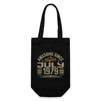 Baujahr Juli 1979 | Geschenk Juli 1979 - Geschenkbeutel für Flaschen - Schwarz - Vorne