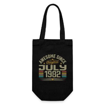 Baujahr Juli 1982 | Geschenk Juli 1982 - Geschenkbeutel für Flaschen - Schwarz - Vorne