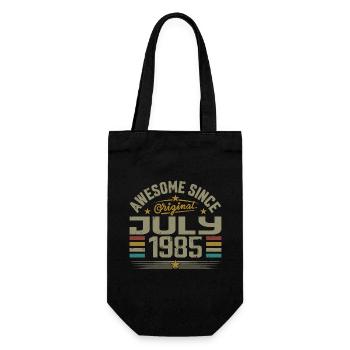 Baujahr Juli 1985 | Geschenk Juli 1985 - Geschenkbeutel für Flaschen - Schwarz - Vorne