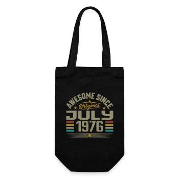 Baujahr Juli 1976 | Geschenk Juli 1976 - Geschenkbeutel für Flaschen - Schwarz - Vorne