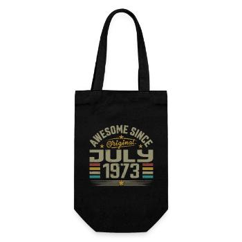 Baujahr Juli 1973 | Geschenk Juli 1973 - Geschenkbeutel für Flaschen - Schwarz - Vorne