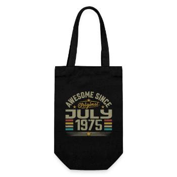 Construit en Juillet 1975 | Cadeau Juillet 1975 - Sac à bouteille - noir - Devant