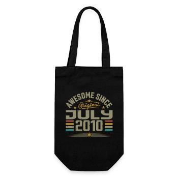 Construit en Juillet 2010 | Cadeau Juillet 2010 - Sac à bouteille - noir - Devant