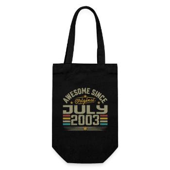 Baujahr Juli 2003 | Geschenk Juli 2003 - Geschenkbeutel für Flaschen - Schwarz - Vorne