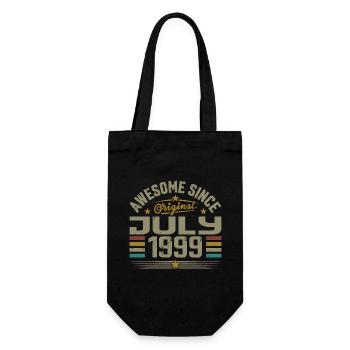 Baujahr Juli 1999 | Geschenk Juli 1999 - Geschenkbeutel für Flaschen - Schwarz - Vorne