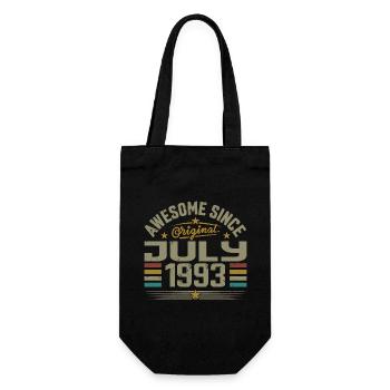 Baujahr Juli 1993 | Geschenk Juli 1993 - Geschenkbeutel für Flaschen - Schwarz - Vorne