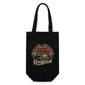August 2000 Birthday Gift 2000 Legends August - Gift Bag for Bottles - black - Front