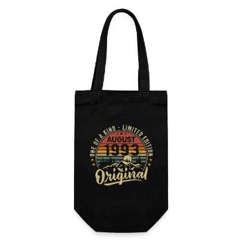 August 1993 Geburtstagsgeschenk 1993 Legenden August - Geschenkbeutel für Flaschen - Schwarz - Vorne