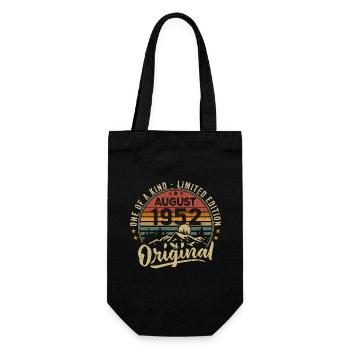 August 1952 Birthday Gift 1952 Legends August - Gift Bag for Bottles - black - Front