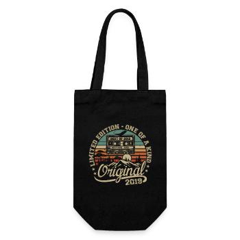 Vintage 2019 Birthday Gift 2019 Retro 2019 - Gift Bag for Bottles - black - Front