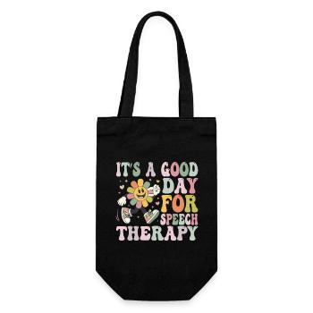 Its A Good Day For Speech Therapy Speech Pathology - Gift Bag for Bottles - black - Front