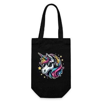 Licorne Casque Lunettes de soleil Cool - Sac à bouteille - noir - Devant