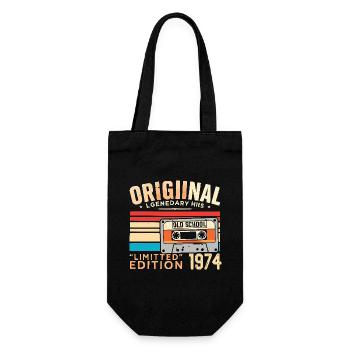 Original 1974, Legendary since 1974 Vintage 1974 - Gift Bag for Bottles - black - Front