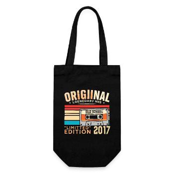 Original 2017, Legendary since 2017 Vintage 2017 - Gift Bag for Bottles - black - Front
