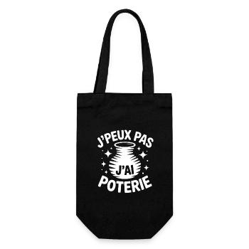 I Can't, I Have Pottery – Artist of the Earth - Gift Bag for Bottles - black - Front